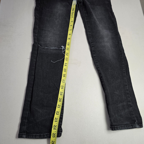 True Religion Gino Jeans Women's 10 Black Distressed Relaxed Slim - Picture 14 of 16